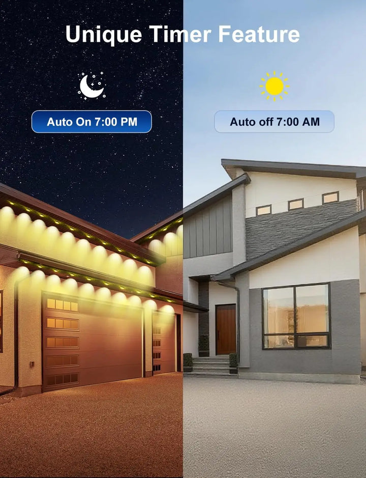 Permanent Outdoor Lights for House, 2025 Smart RGB LED Outside Lights with Remote Control, IP67 Waterproof Eternity Eaves Light