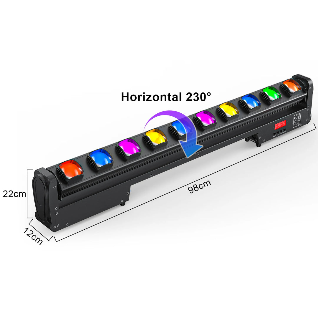 U'King 2Pcs 250W RGBW Wall Washer Light 10X25W LED Rotatable Dot Beam Moving Head Stage Lights For Party KTV Club Bar Wedding DJ
