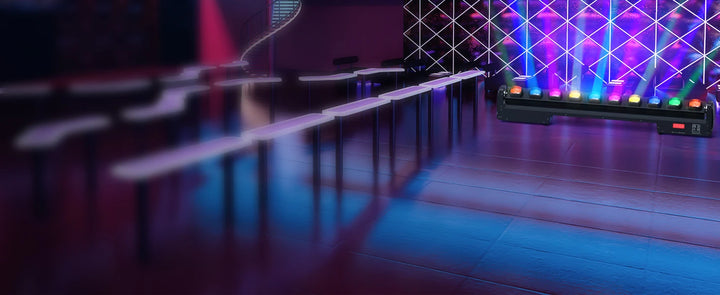 U'King 2Pcs 250W RGBW Wall Washer Light 10X25W LED Rotatable Dot Beam Moving Head Stage Lights For Party KTV Club Bar Wedding DJ