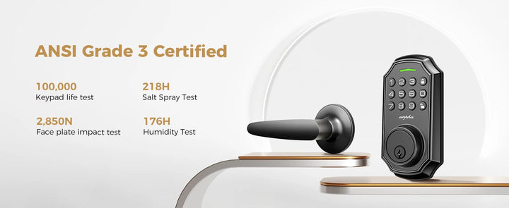 Arpha Smart Door Lock D180H Electronic Lock Bluetooth Door Lock 100 Password App Control Combination Lock Long Battery Life