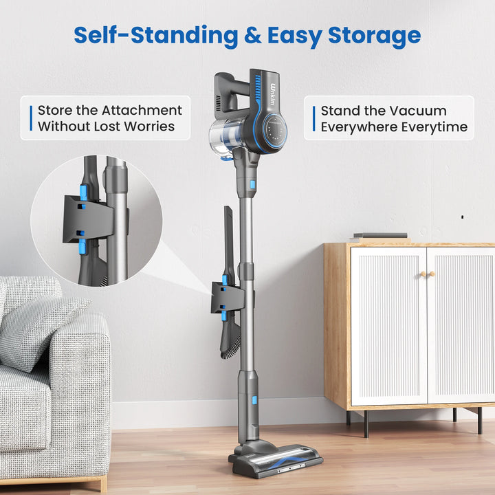 Wnkim S700 Wnkim Cordless Vacuum Cleaner for Pet Hair, 25Kpa Powerful Vacuum with LED Display, 45 Mins Runtime, Stick Vacuum