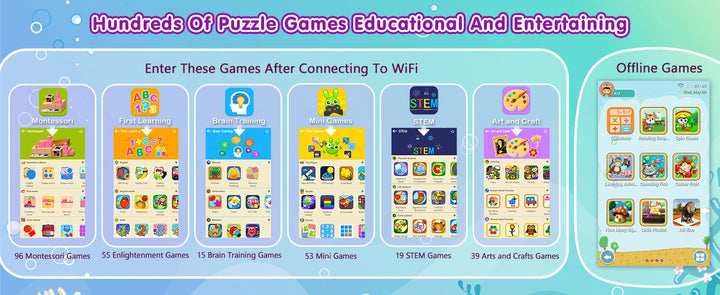 VATOS Kids Smart Phone Toy for Girls Boys Large 4" Touchscreen Cell Phone with Dual Cam Music Puzzle Game Learning Toy