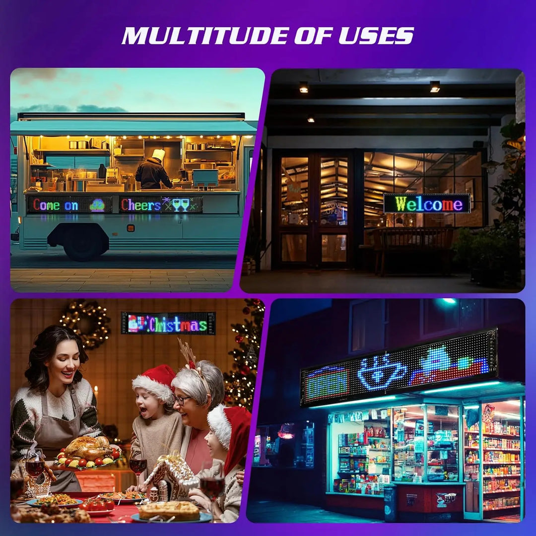  Scrolling Bright Advertising LED Signs, Flexible USB 5V LED Car Sign Bluetooth App Control Custom Text Pattern ,Valentine's Day