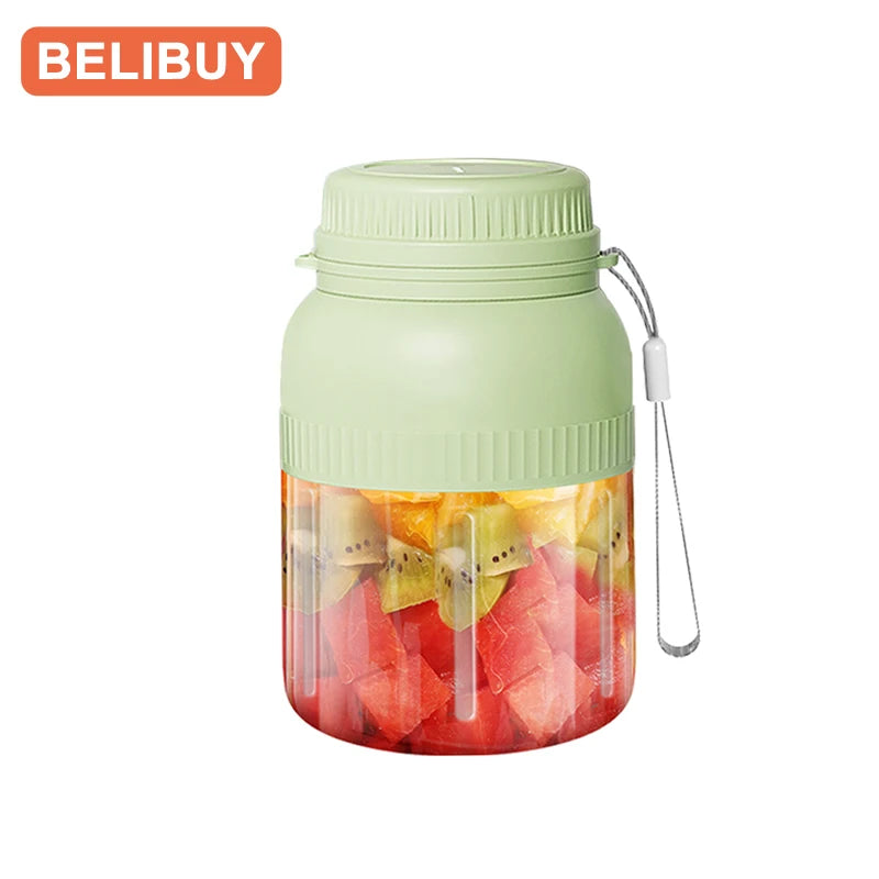 500/1300ML Electric Juicer Cup 6 Blades Blender Milkshake Machine USB Portable Fruit Milk Mixing Tool Mini Fresh Juice Blender