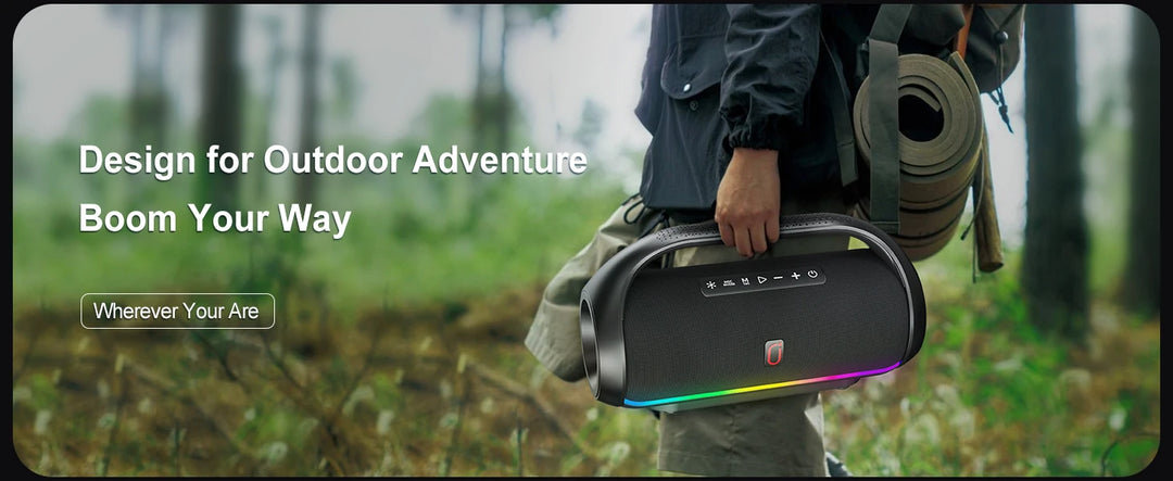 FanFun Bluetooth Speaker Output Power Bluetooth Speaker with Excellent Bass Performace Waterproof Camping Outdoor