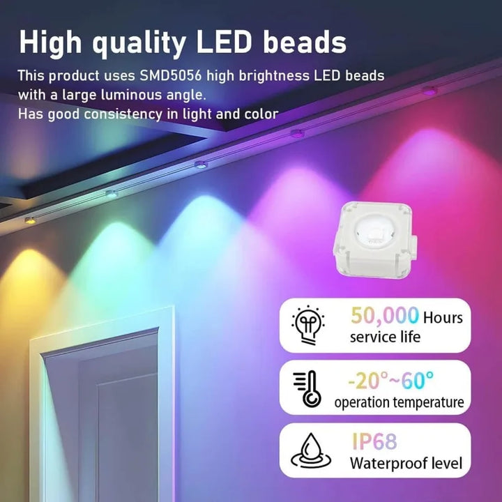 90M APP Permanent Outdoor Eaves LED Lights Waterproof Smart RGBIC String Lights DIY Scene Full House Christmas Lighting Decor