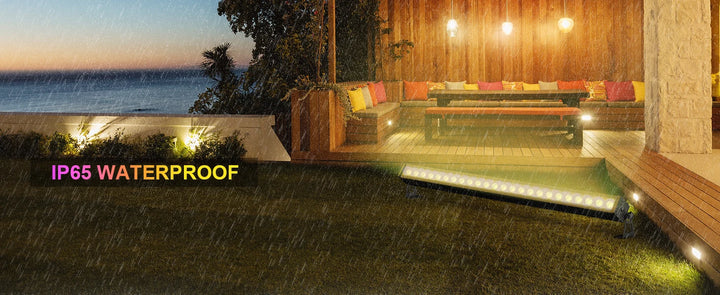 U'King 4Pcs 100W IP65 Waterproof Wall Washer Light 24X3W RGB LED Wall Wash Light Bar Sunlight For Outdoor Building Wedding Party