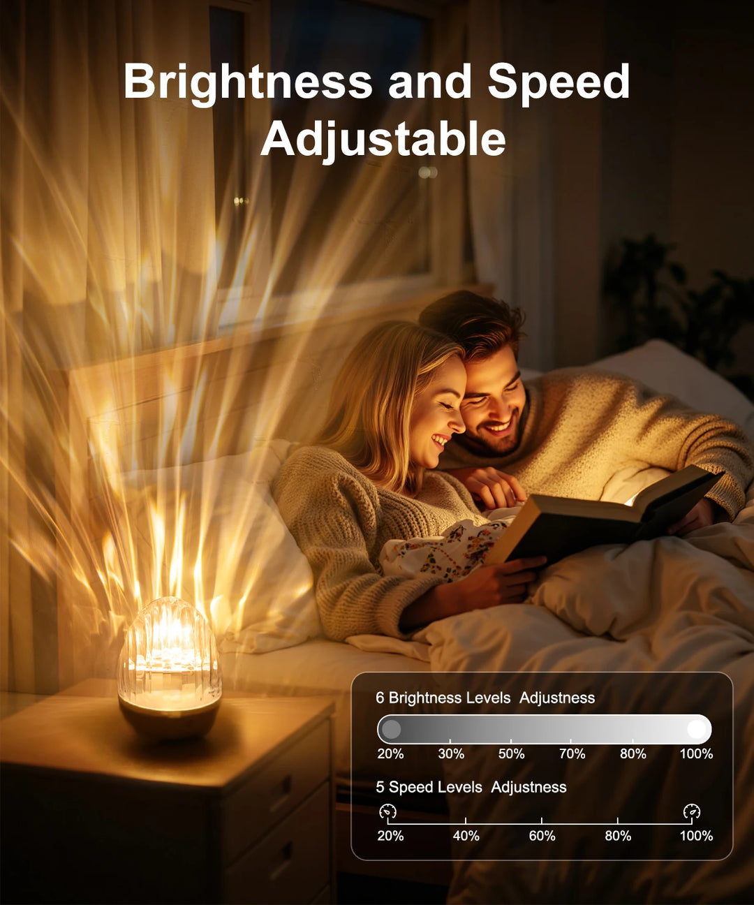 2-in-1 Music Player & Nebula Projector Desk Lamp - Dinosaur Egg Design Colorful LED Light Show With Water Ripple Effect, Remote