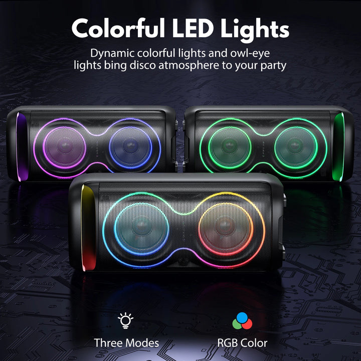 Karaoke Machine Portable Bluetooth Karaoke Speaker for Outdoor, Big Party Speaker with Disco Lights