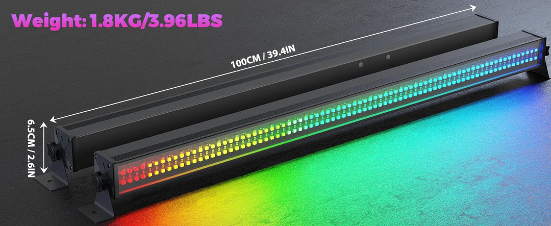 U'King 2Pcs 120W Wall Wash Light Bar RGB 336 LEDs Stage Lights 7000lm Wallwasher Lights For Home Nightclub Wedding Party Show
