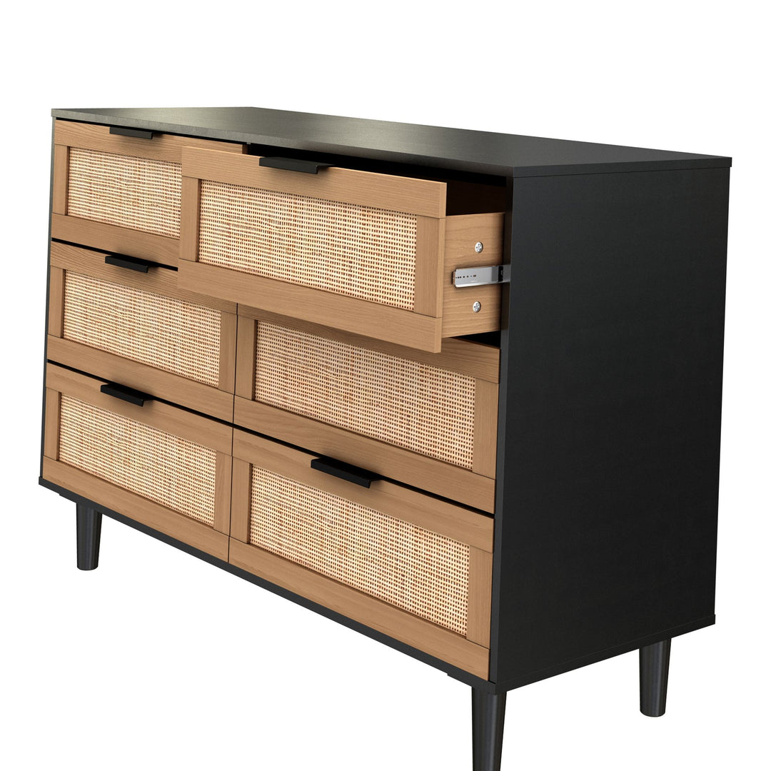 6 drawers Rattan dresser Rattan Drawer, Bedroom,Living Room