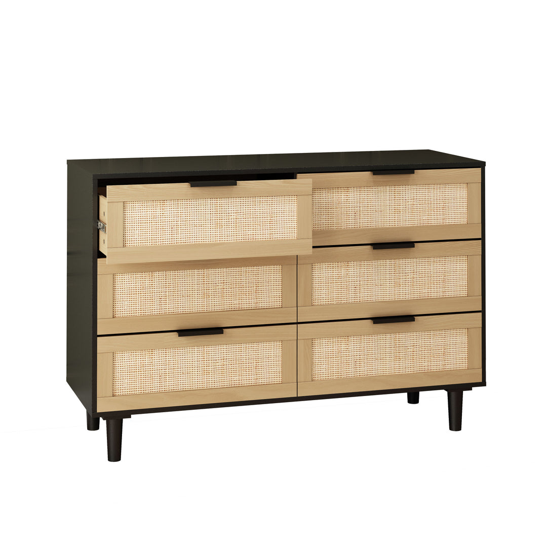 6 drawers Rattan dresser Rattan Drawer, Bedroom,Living Room