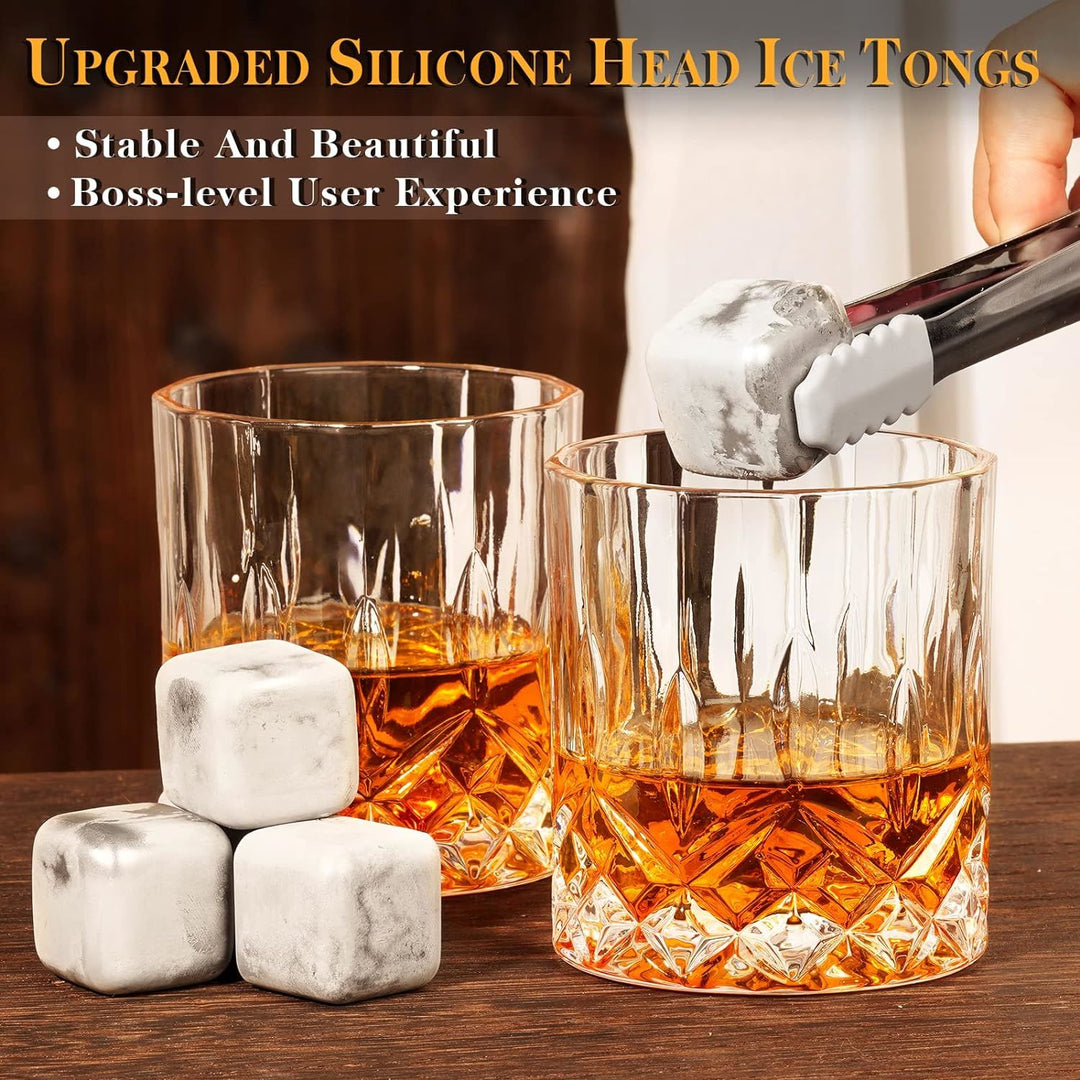 Stainless Steel Whiskey Glasses Stones Set