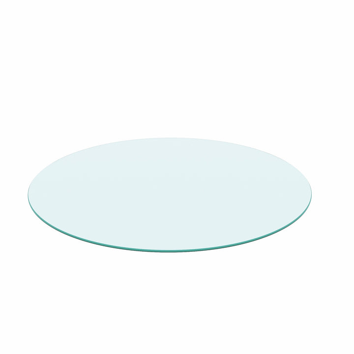 20" Inch Round Tempered Glass Table Top Clear Glass 1/4" Inch Thick Round Polished Edge