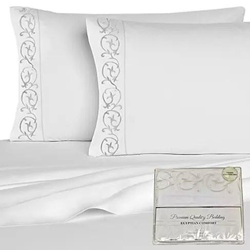 Embroidered Microfiber 4 pc Sheet Set 2000 TC