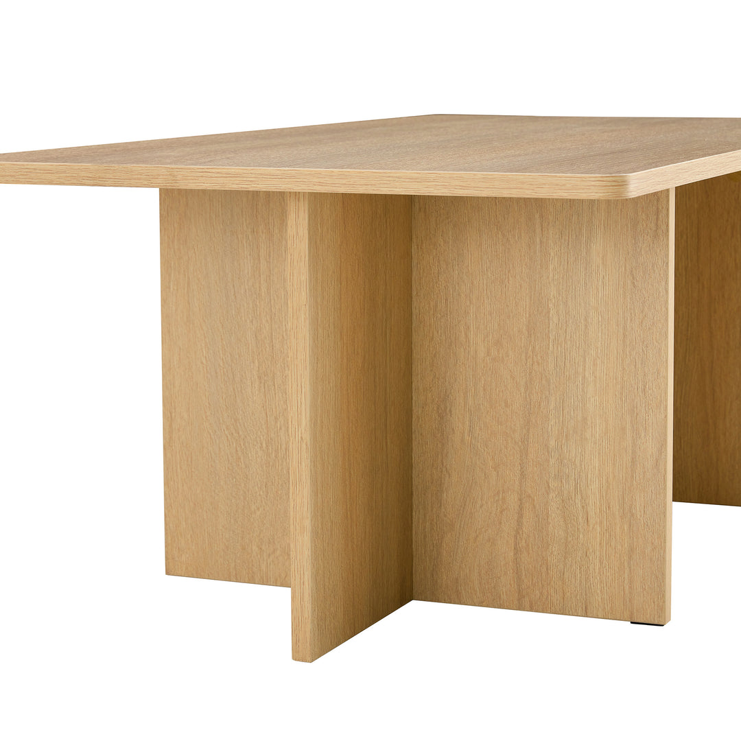 A modern and practical white coffee table. The coffee table is made of medium density fiberboard material, Suitable for living room, bedroom, and study.