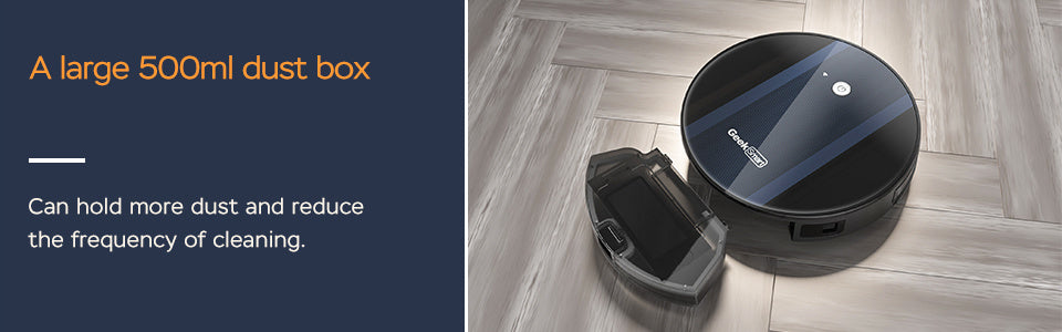 Robot Vacuum Cleaner G6, Ultra-Thin, 1800Pa Strong Suction, Automatic Self-Charging, Wi-Fi Connectivity, App Control, Custom Cleaning, 100mins Run Time