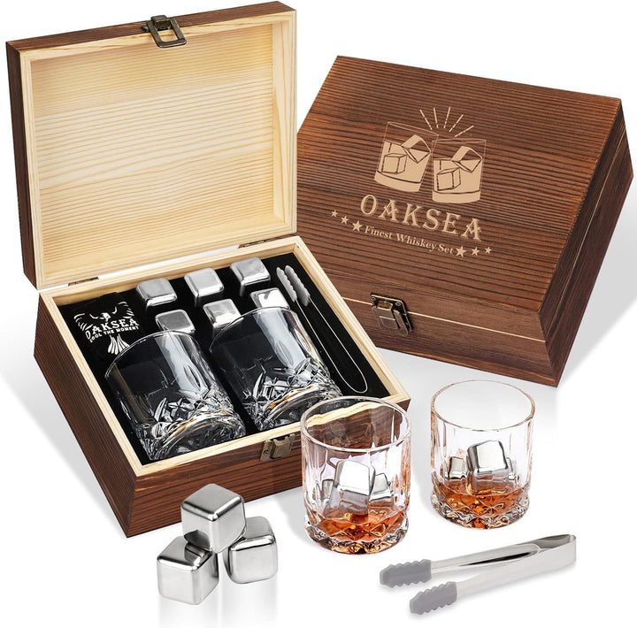 Stainless Steel Whiskey Glasses Stones Set