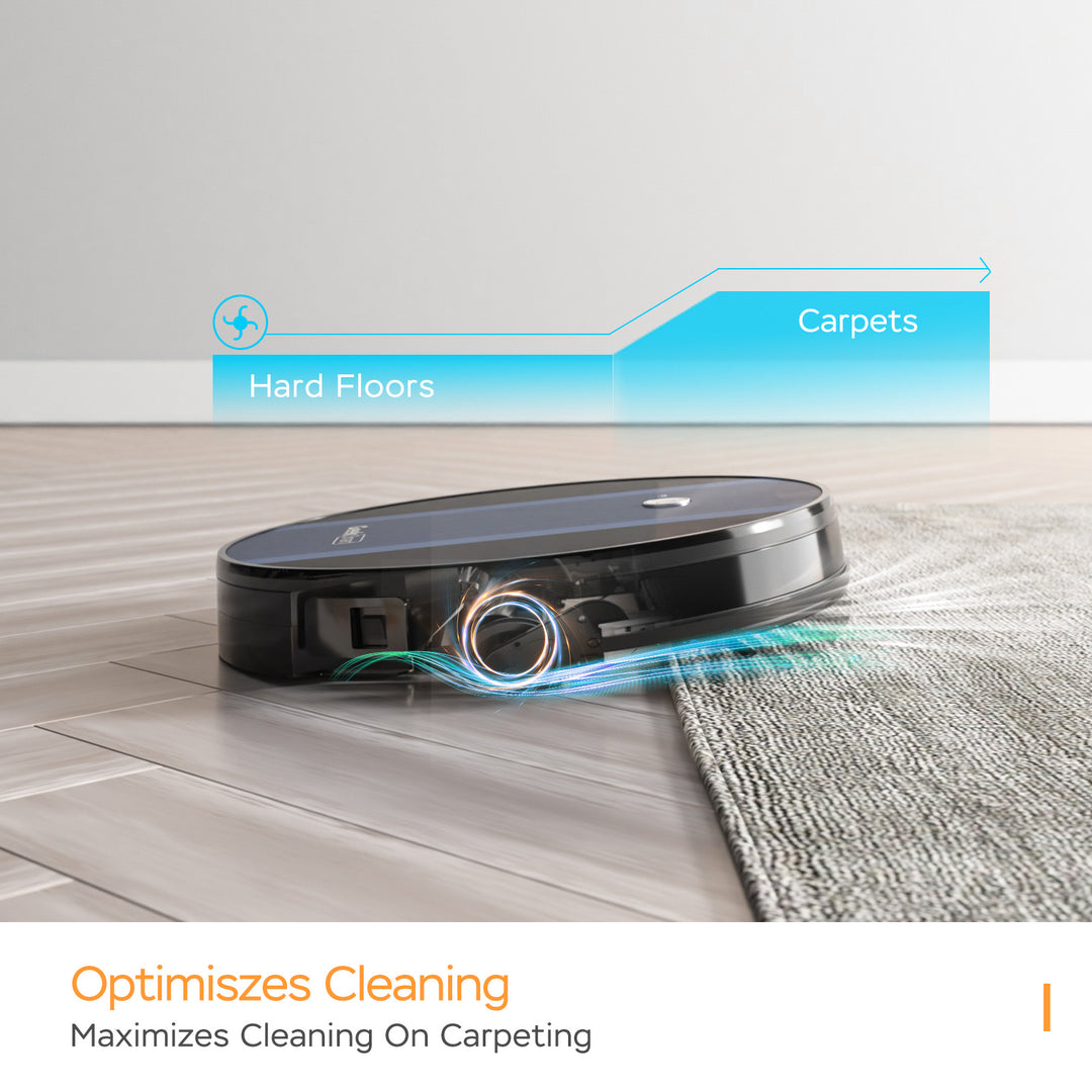 Robot Vacuum Cleaner G6, Ultra-Thin, 1800Pa Strong Suction, Automatic Self-Charging, Wi-Fi Connectivity, App Control, Custom Cleaning, 100mins Run Time