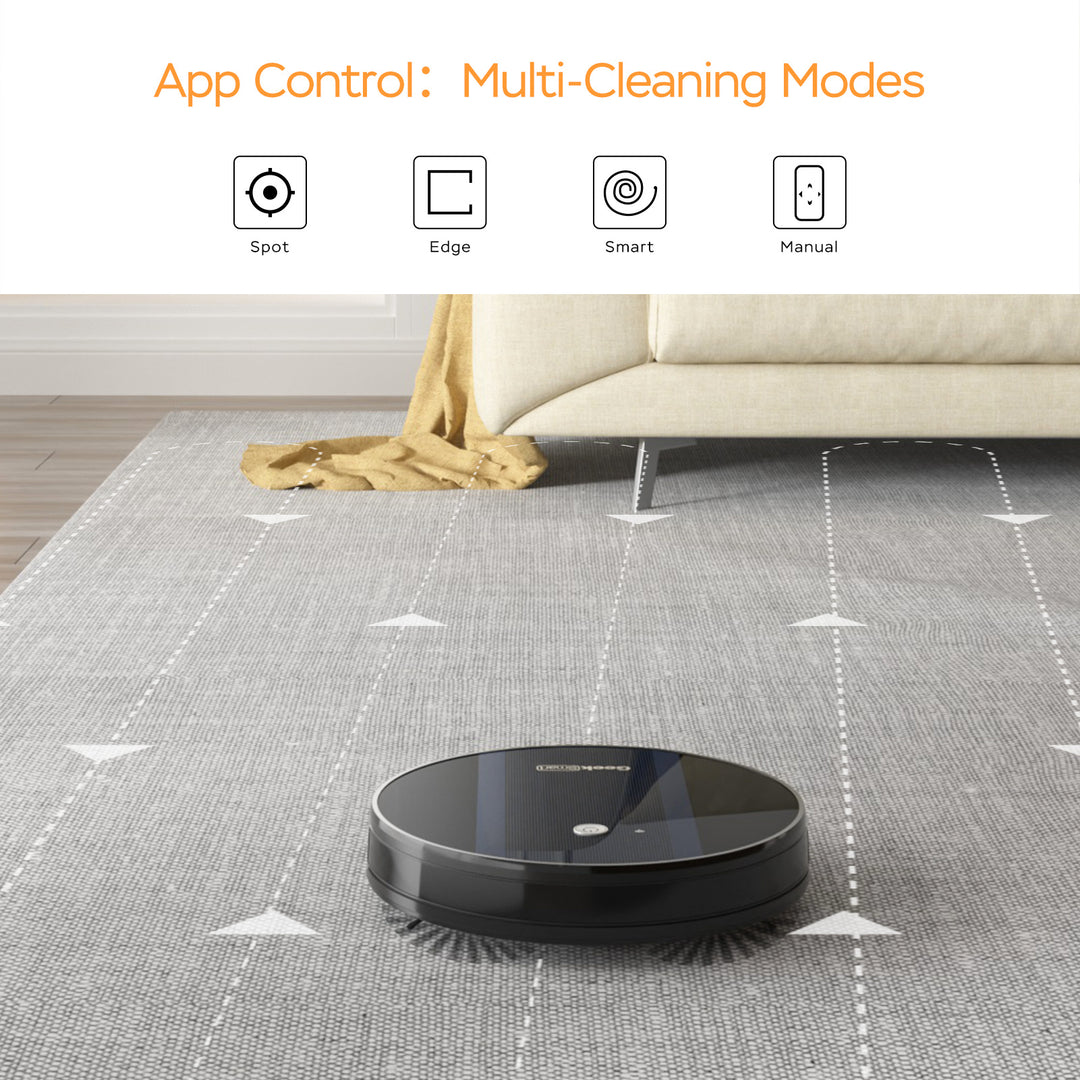 Robot Vacuum Cleaner G6, Ultra-Thin, 1800Pa Strong Suction, Automatic Self-Charging, Wi-Fi Connectivity, App Control, Custom Cleaning, 100mins Run Time