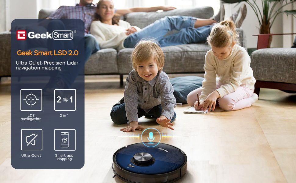 L7 Robot Vacuum Cleaner and Mop, LDS Navigation, Wi-Fi Connected APP, Selective Room Cleaning,MAX 2700 PA Suction