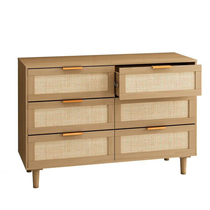 6 drawers Rattan dresser Rattan Drawer, Bedroom,Living Room