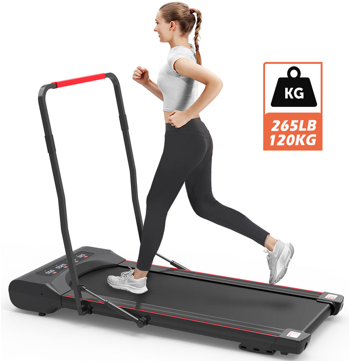 Under Desk Walking Pad Mini Treadmill with Handlebar Foldable