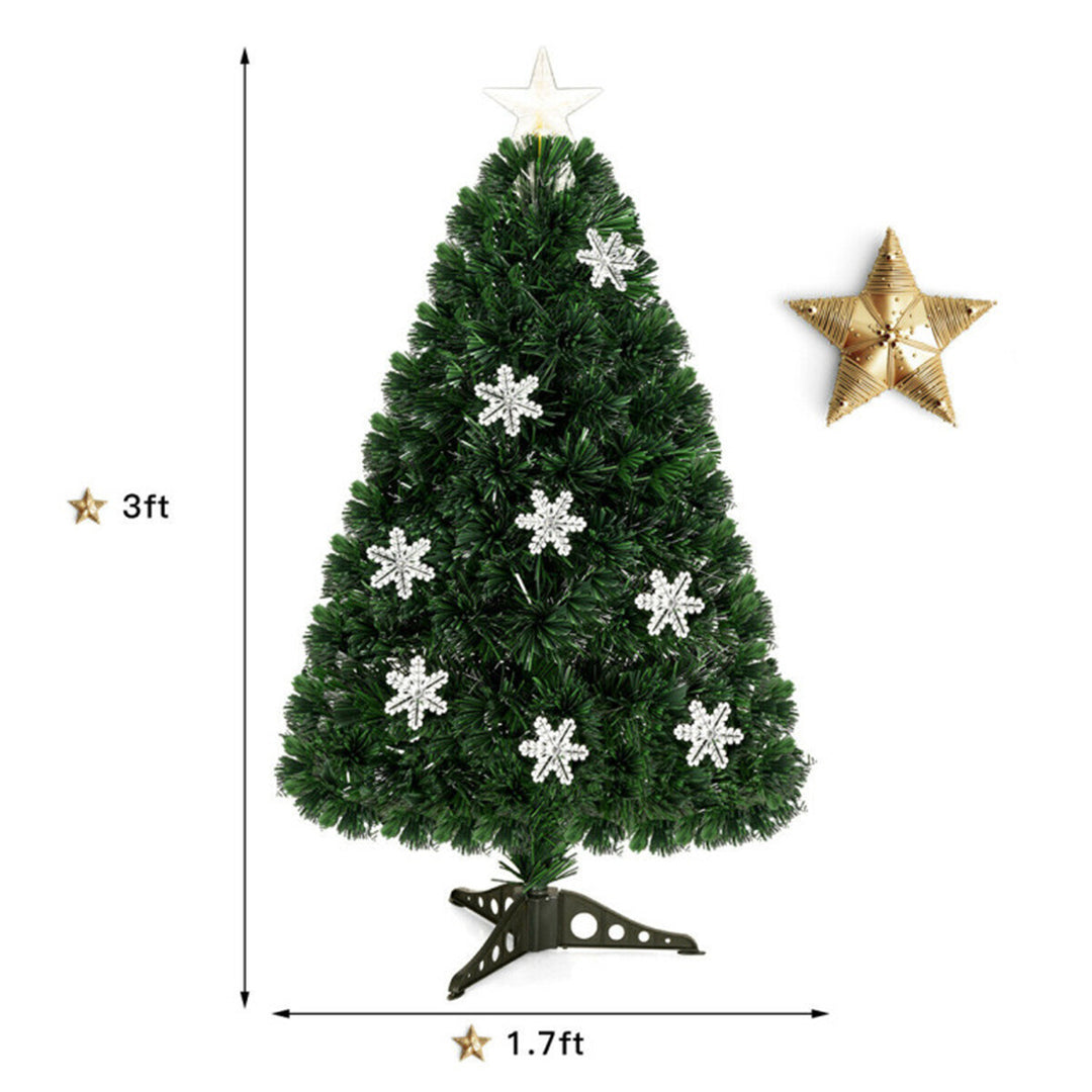 3 Feet LED Christmas Tree with Snowflakes