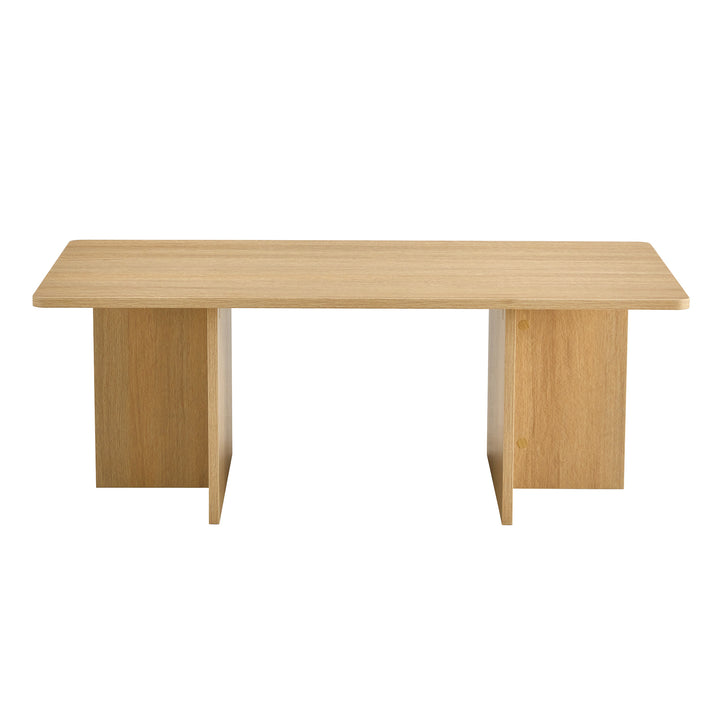 A modern and practical white coffee table. The coffee table is made of medium density fiberboard material, Suitable for living room, bedroom, and study.