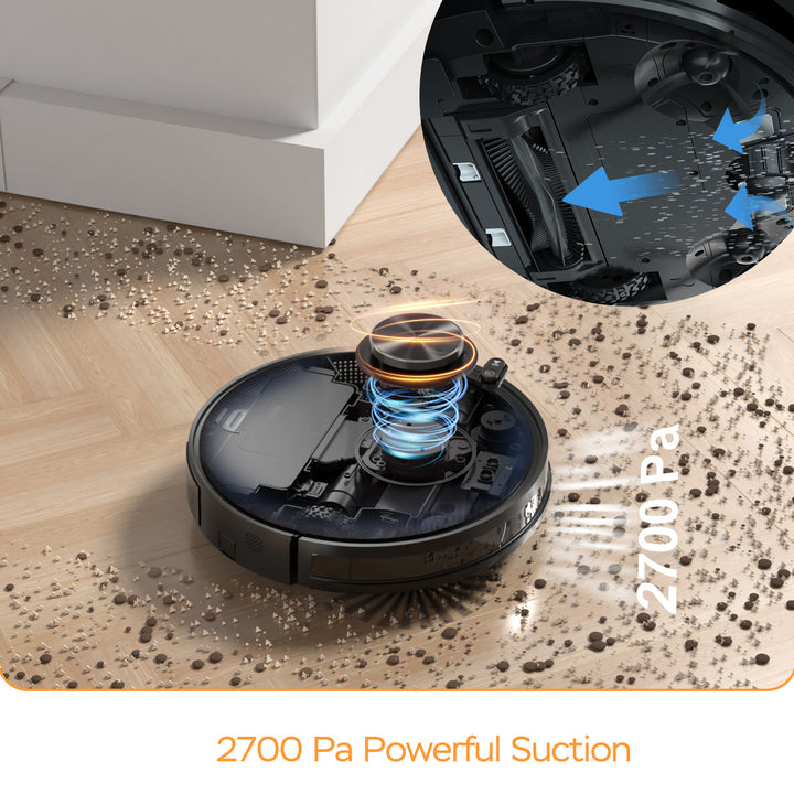 L7 Robot Vacuum Cleaner and Mop, LDS Navigation, Wi-Fi Connected APP, Selective Room Cleaning,MAX 2700 PA Suction