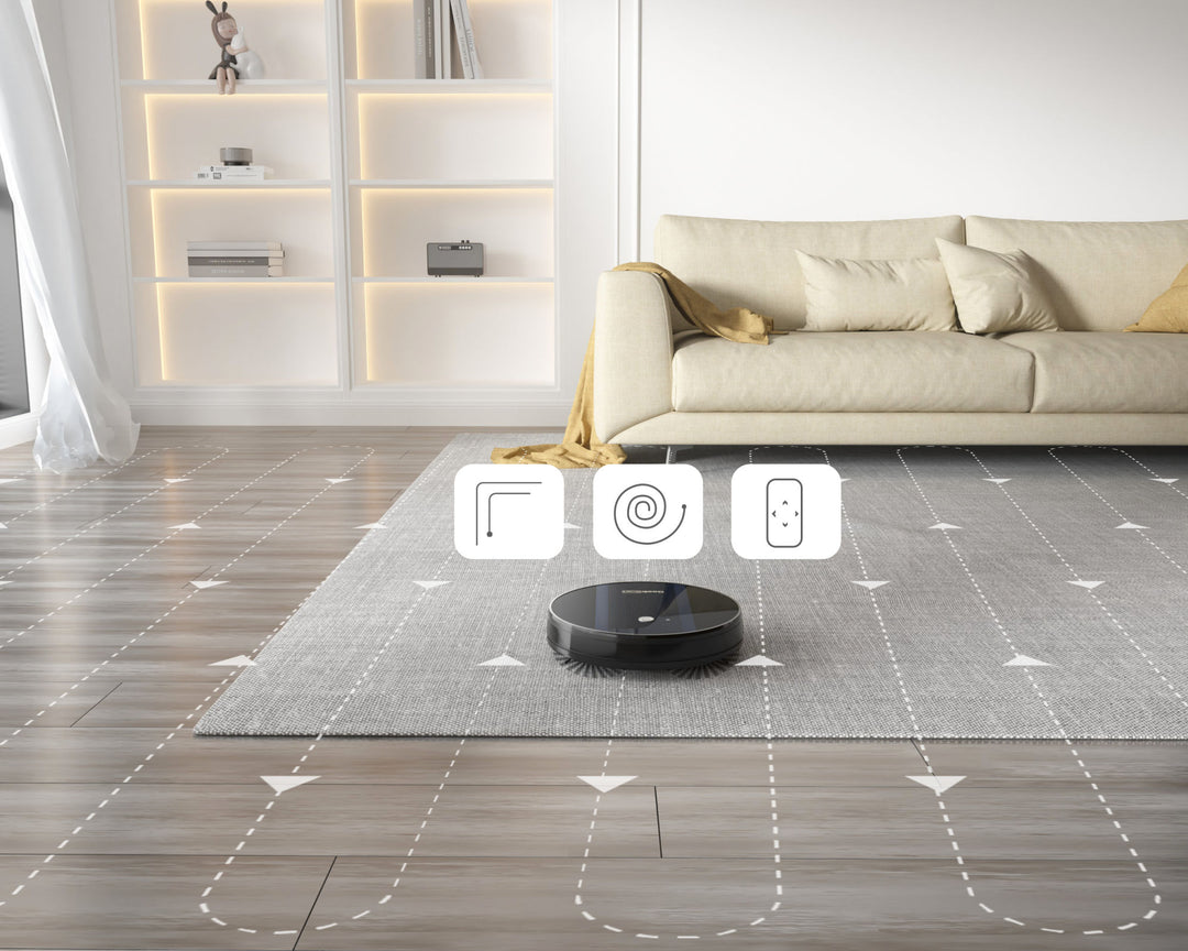 Robot Vacuum Cleaner G6, Ultra-Thin, 1800Pa Strong Suction, Automatic Self-Charging, Wi-Fi Connectivity, App Control, Custom Cleaning, 100mins Run Time