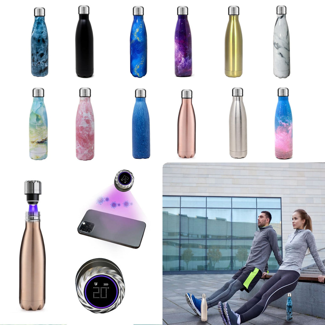 Aquaala UV Water Bottle With Temp Cap