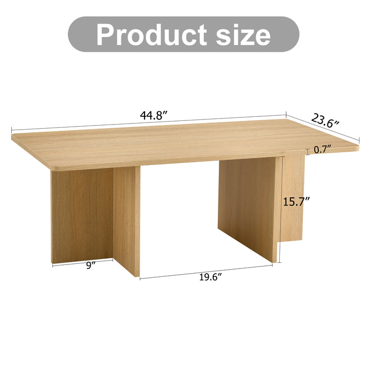 A modern and practical white coffee table. The coffee table is made of medium density fiberboard material, Suitable for living room, bedroom, and study.