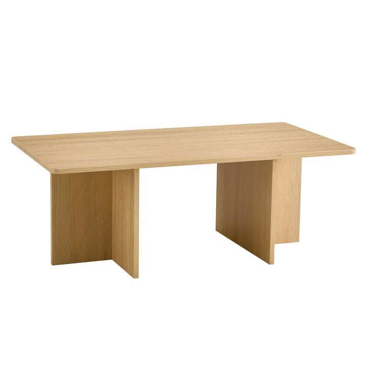 A modern and practical white coffee table. The coffee table is made of medium density fiberboard material, Suitable for living room, bedroom, and study.