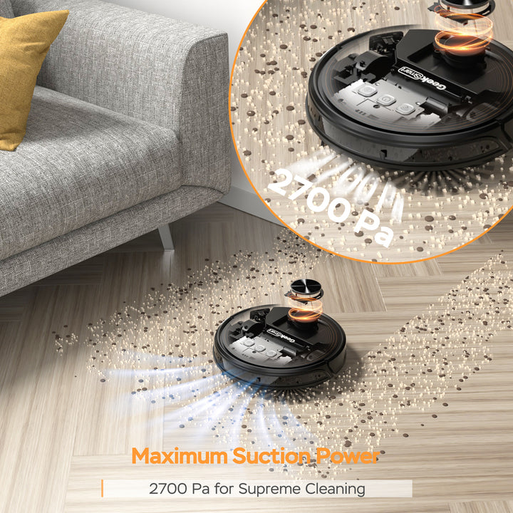 L8 Robot Vacuum Cleaner and Mop, LDS Navigation, Wi-Fi Connected APP, Selective Room Cleaning,MAX 2700 PA Suction, Ideal for Pets and Larger Home