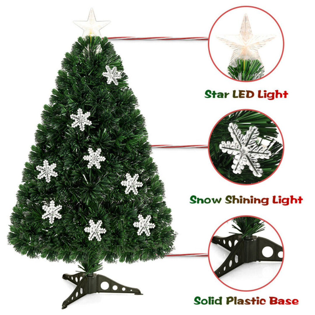 3 Feet LED Christmas Tree with Snowflakes