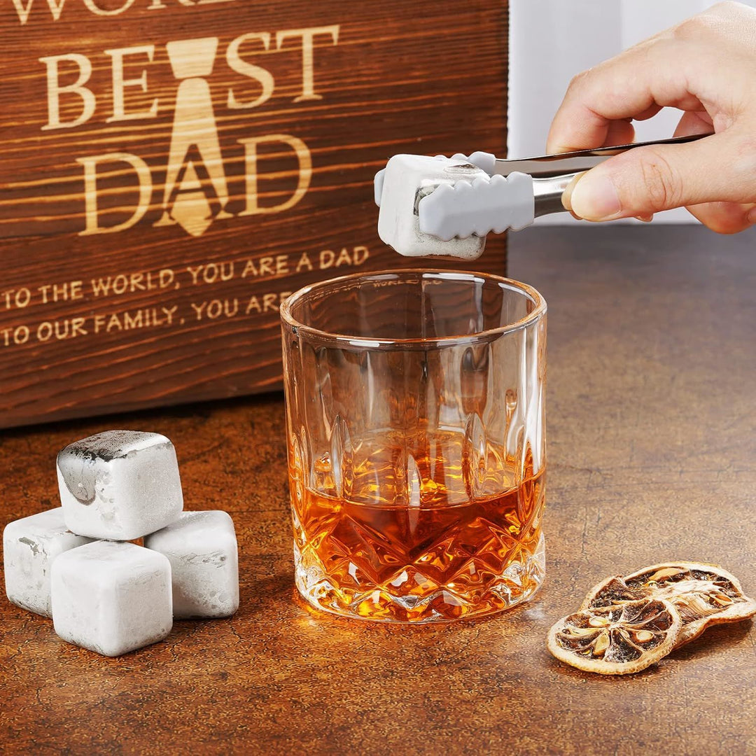 Stainless Steel Whiskey Glasses Stones Set