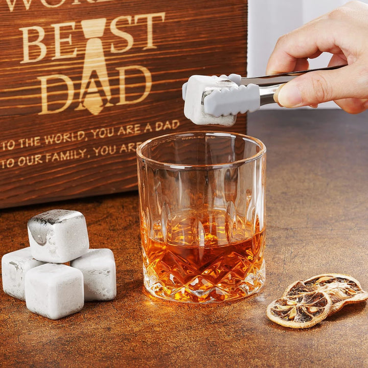 Stainless Steel Whiskey Glasses Stones Set