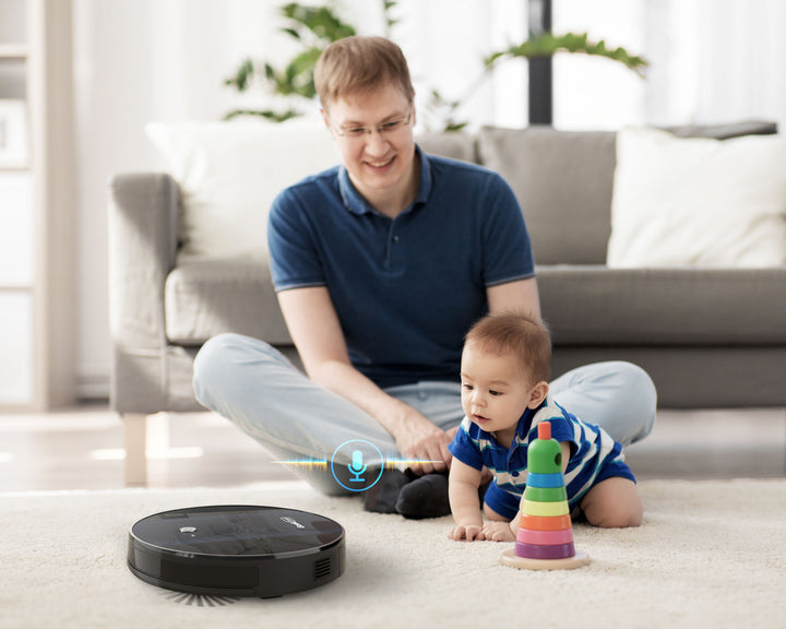 Robot Vacuum Cleaner G6, Ultra-Thin, 1800Pa Strong Suction, Automatic Self-Charging, Wi-Fi Connectivity, App Control, Custom Cleaning, 100mins Run Time