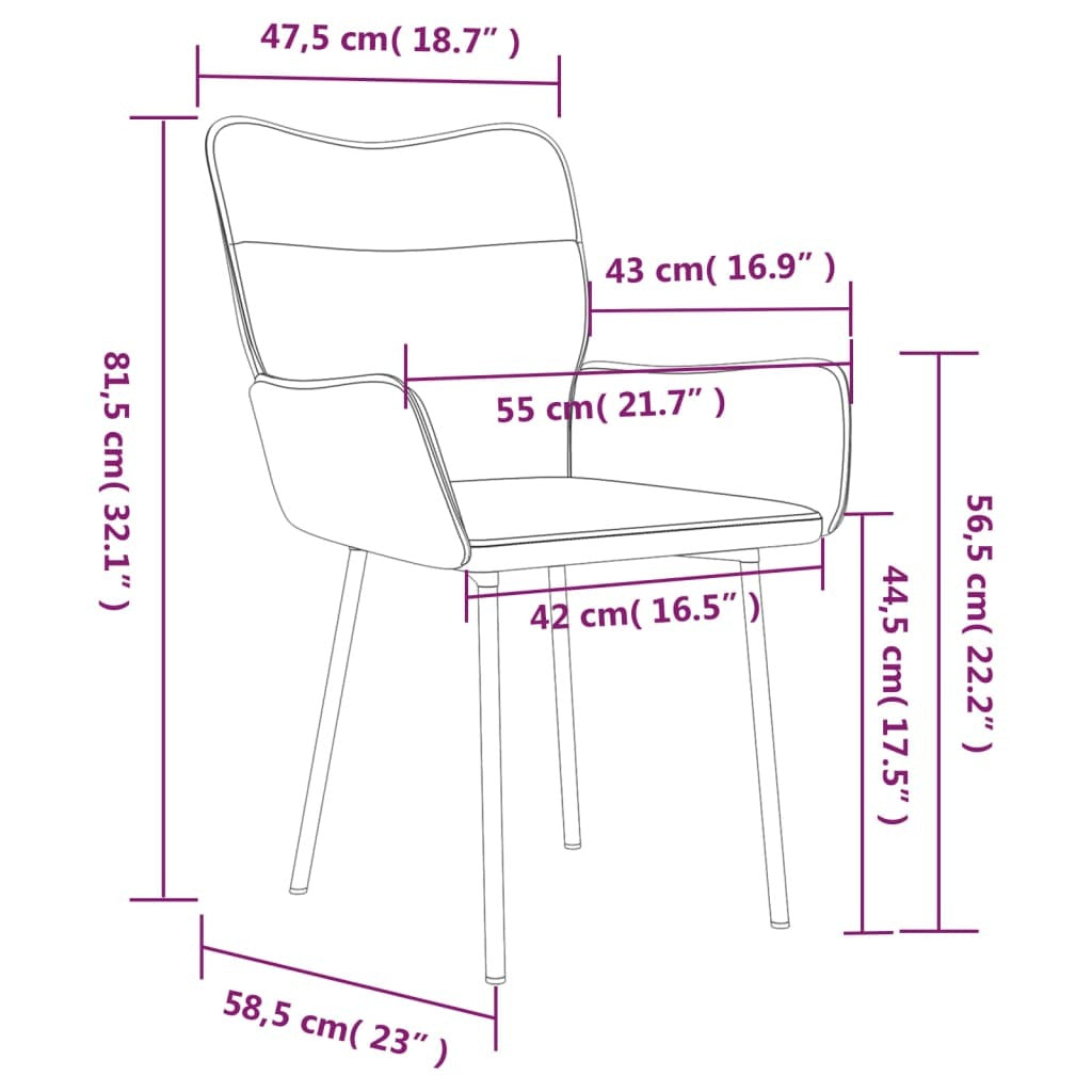 Dining Chairs 2 pcs Dark Gray Velvet