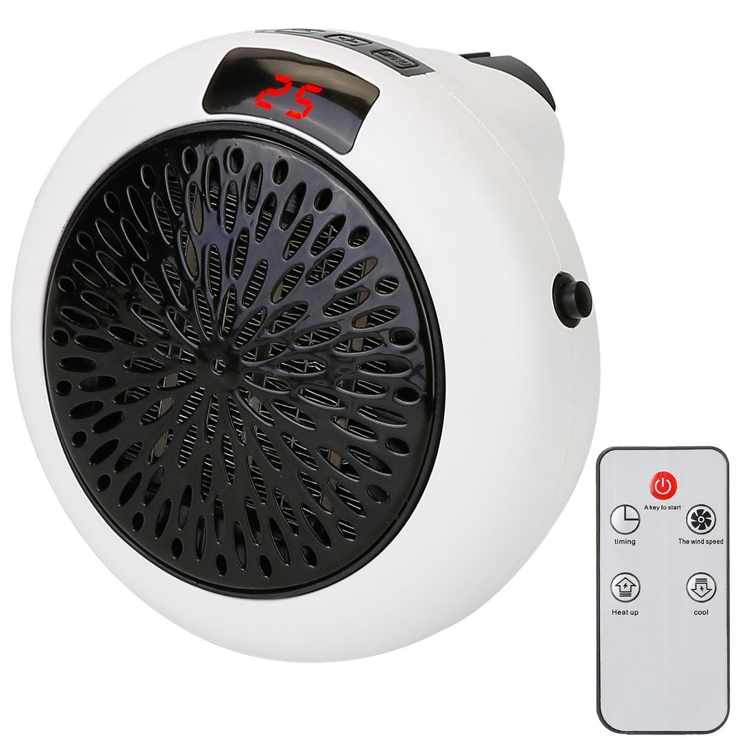 900W Portable Heater Fan Wall Outlet Space Heater Plug-in Heater