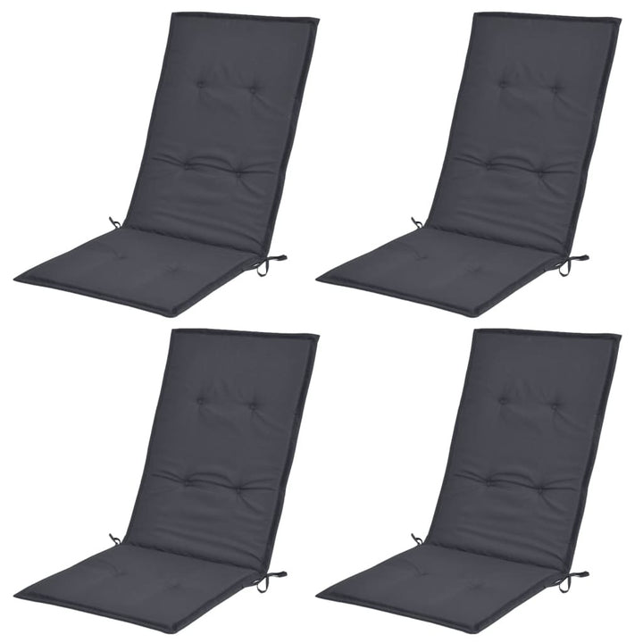 vidaXL Garden Chair Cushions 4 pcs Anthracite 47.2"x19.7"x1.2"