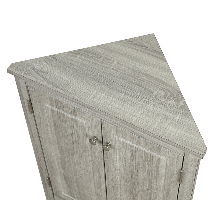 Triangle Bathroom Storage Cabinet with Adjustable Shelves, Freestanding Floor Cabinet