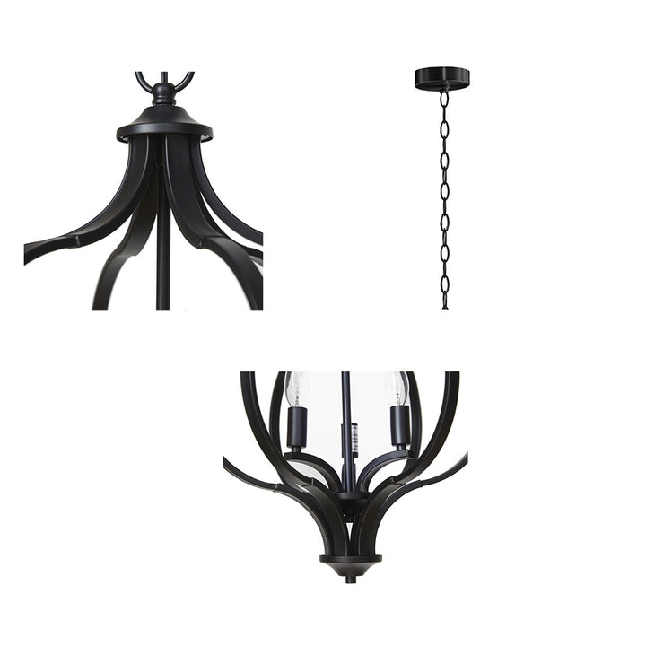 Nava 3-Light Metal Chandelier with Adjustable Chain