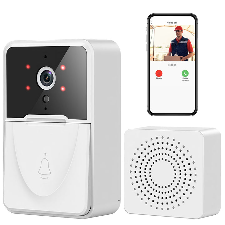 Smart Wireless Wi-Fi Video Doorbell Security Phone Door Bell Intercom Camera Door Bell Chime Two Way Audio Night Vision