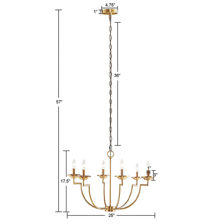 Savor 6-Light Traditional Candelabra Styled Chandelier