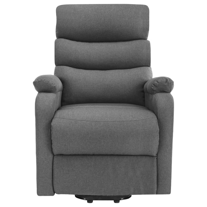 Stand-up Massage Recliner Light Gray Fabric