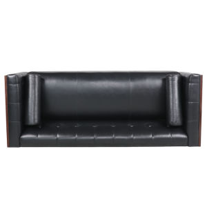 78.74" Wooden Decorated Arm 3 Seater Sofa