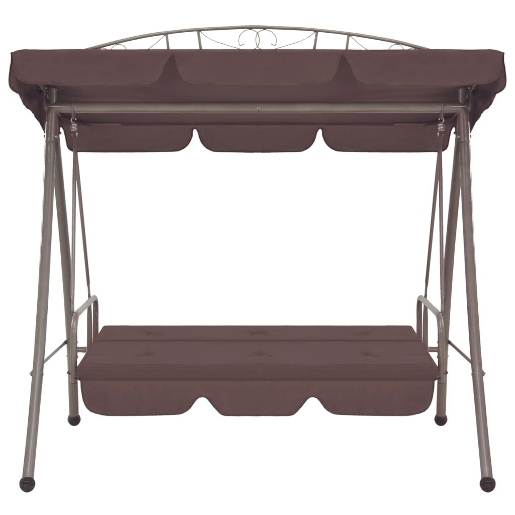 Outdoor Convertible Swing Bench with Canopy Coffee