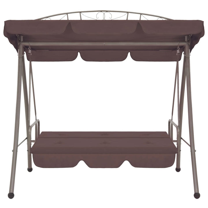 Outdoor Convertible Swing Bench with Canopy Coffee